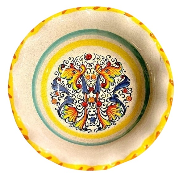 Meridian Ceramic Hand-Painted Small Pottery Trinket Bowl - Picture 2 of 5